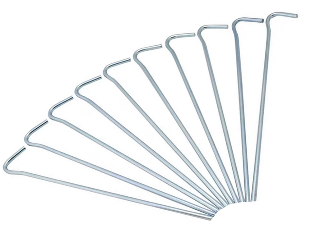 SZPILKI DO NAMIOTU MOCUJĄCE ŚLEDZIE KOTWY STAL 31CM 10SZT HAK HACZYK KOŁKI